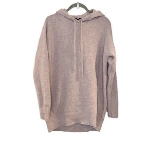 Uniqlo Hoodie Womens S Blush Pink Souffle Wool Blend Long Pullover Sweater Tunic